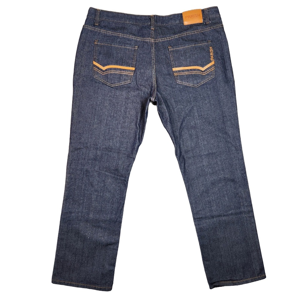 Y2k Parish Nation Denim Jeans Mens 44 Embroidered Grunge Hiphop Streetstyle Punk